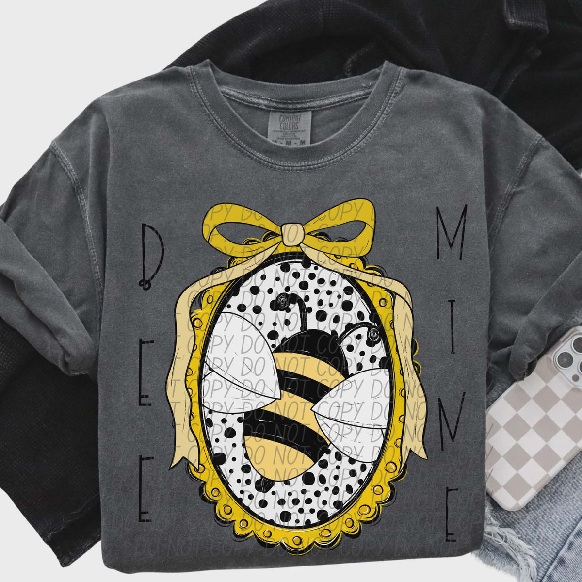 Bee Mine bee frame (city) DTF transfer
