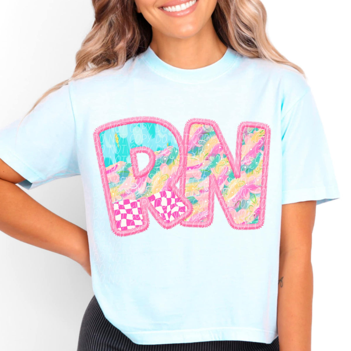 RN pink checkered (CITY) 97098 DTF transfer