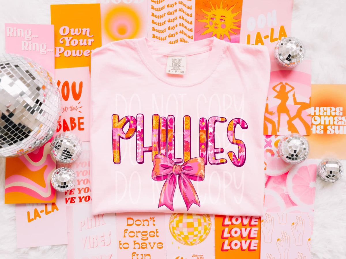 Phillies orange and pink (PH) 96234 DTF transfer