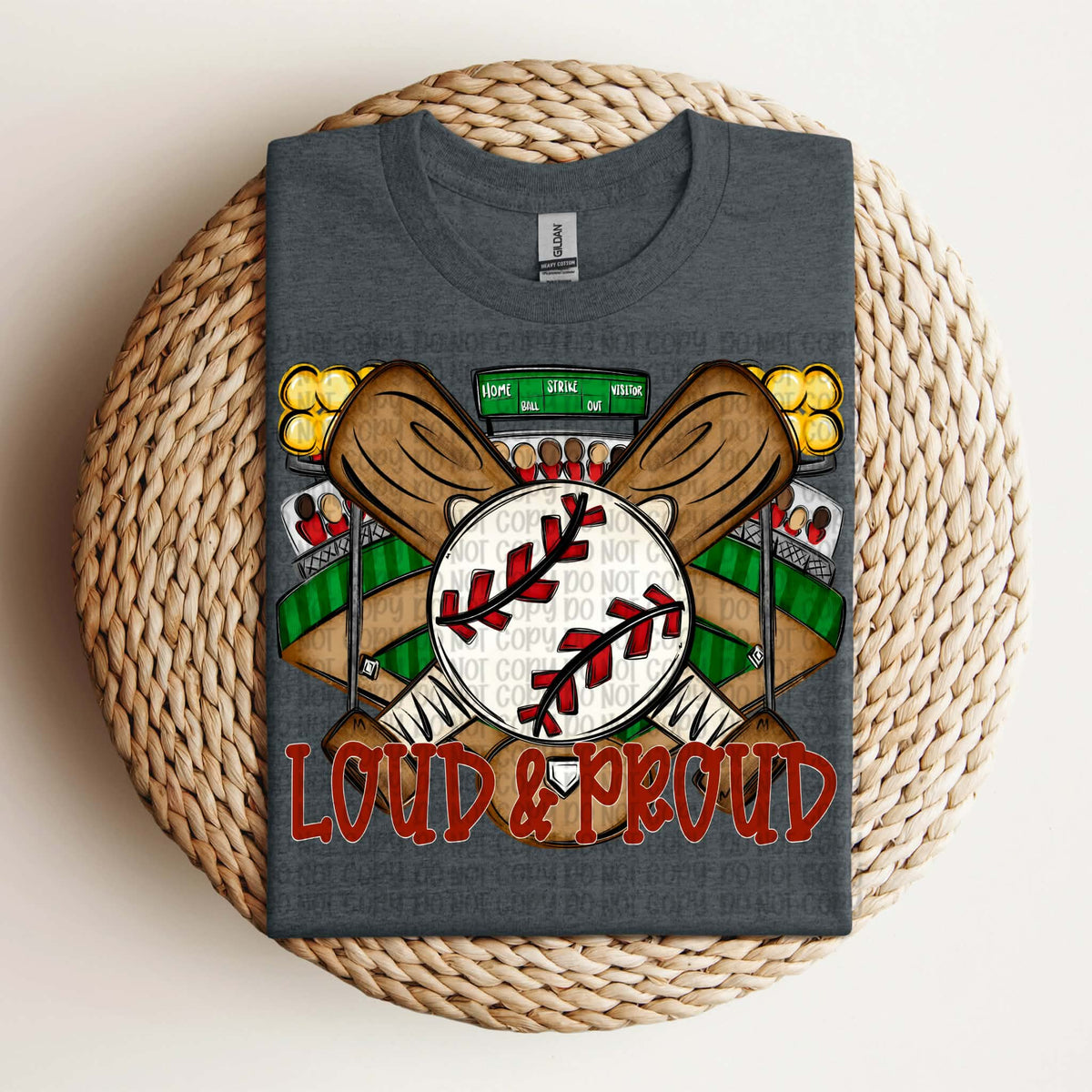 Loud and Proud baseball (red) (VP) DTF Transfer