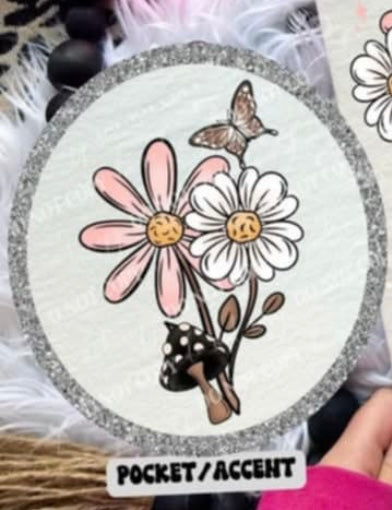 Give yourself time to bloom pocket (Linda) 99727 DTF transfer