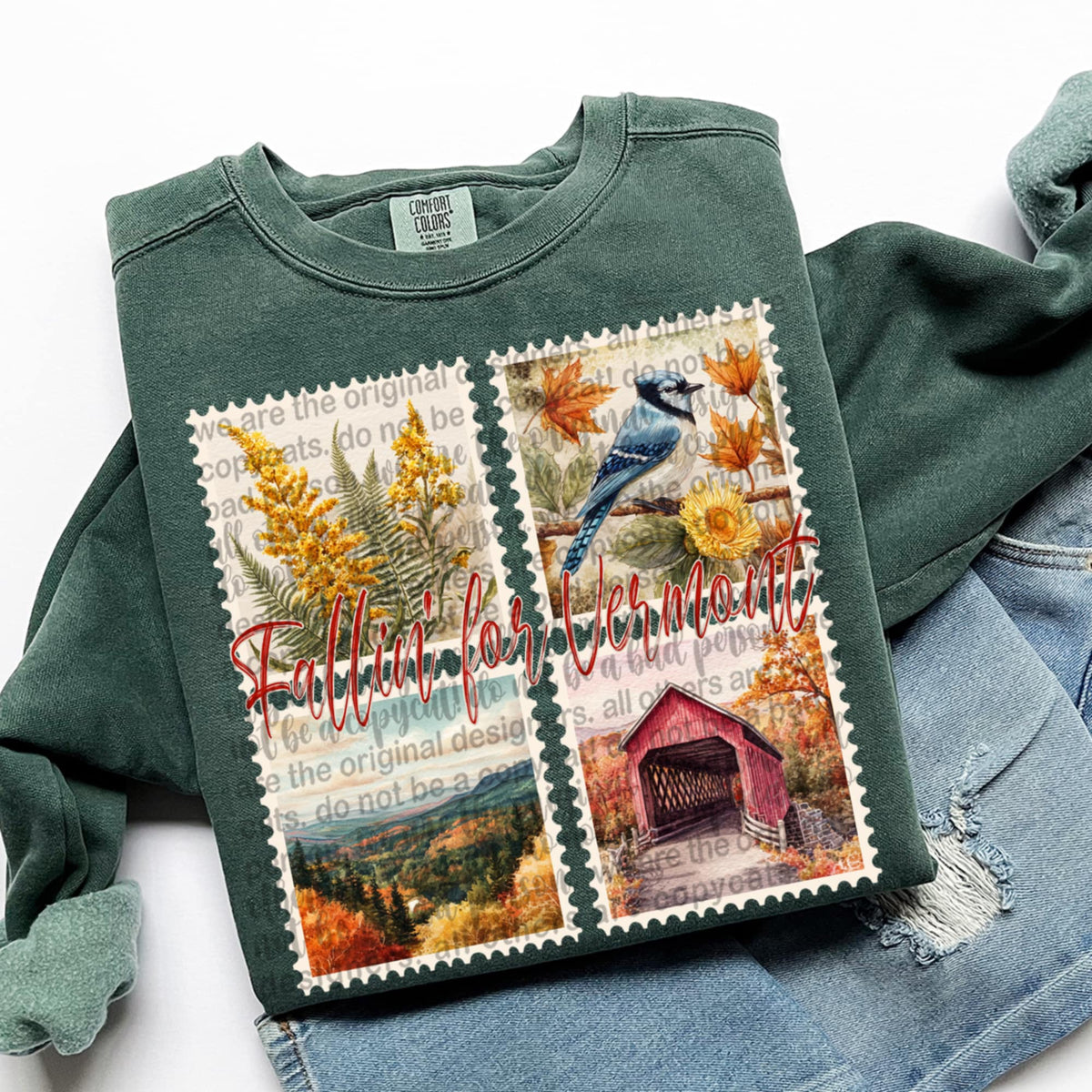 Falling For Vermont Fall Stamps (TTD) DTF transfer