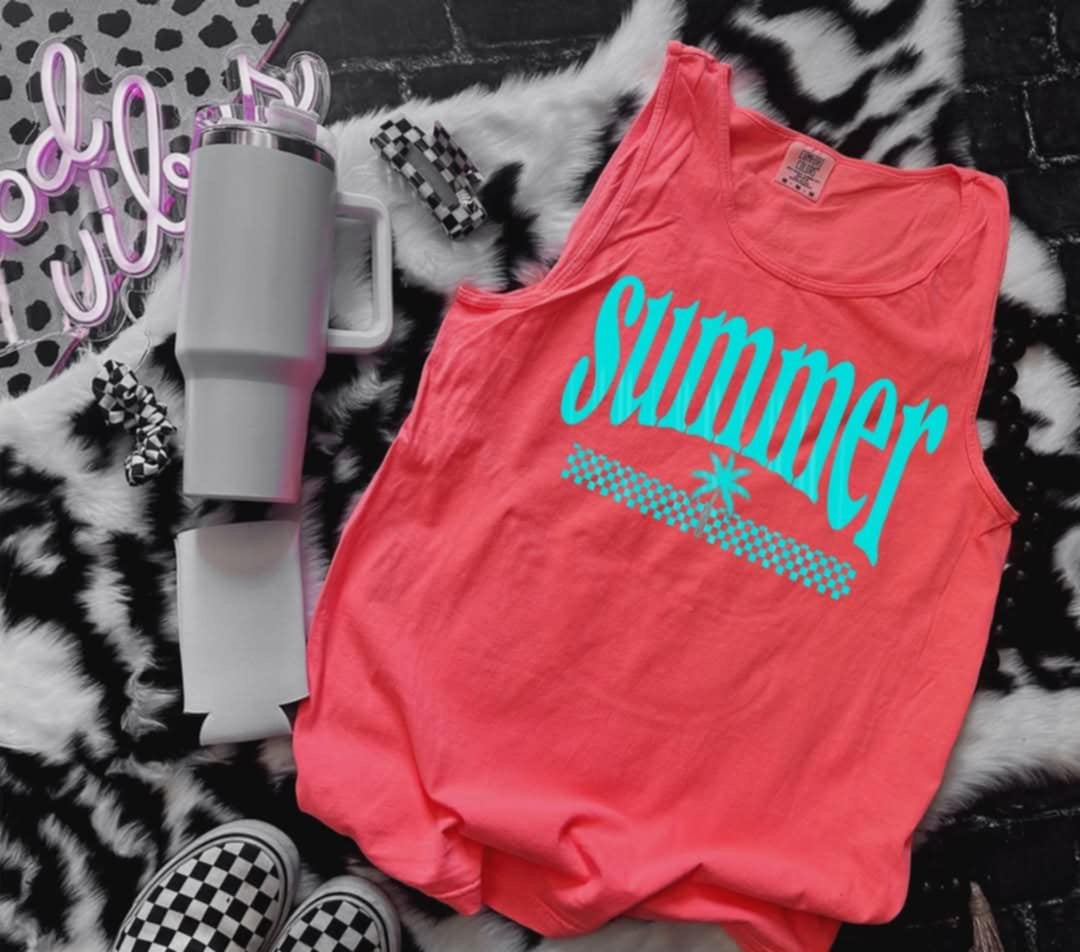 Summer blue font (Linda) 106634 DTF transfer