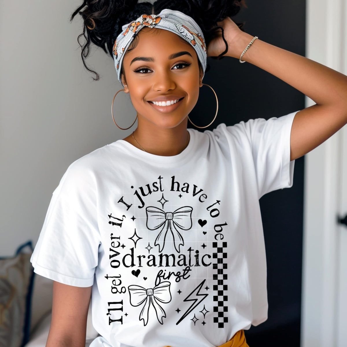 I’ll get over it I just have to be dramatic first BOWS BLACK (CSC) 95704 DTF transfer