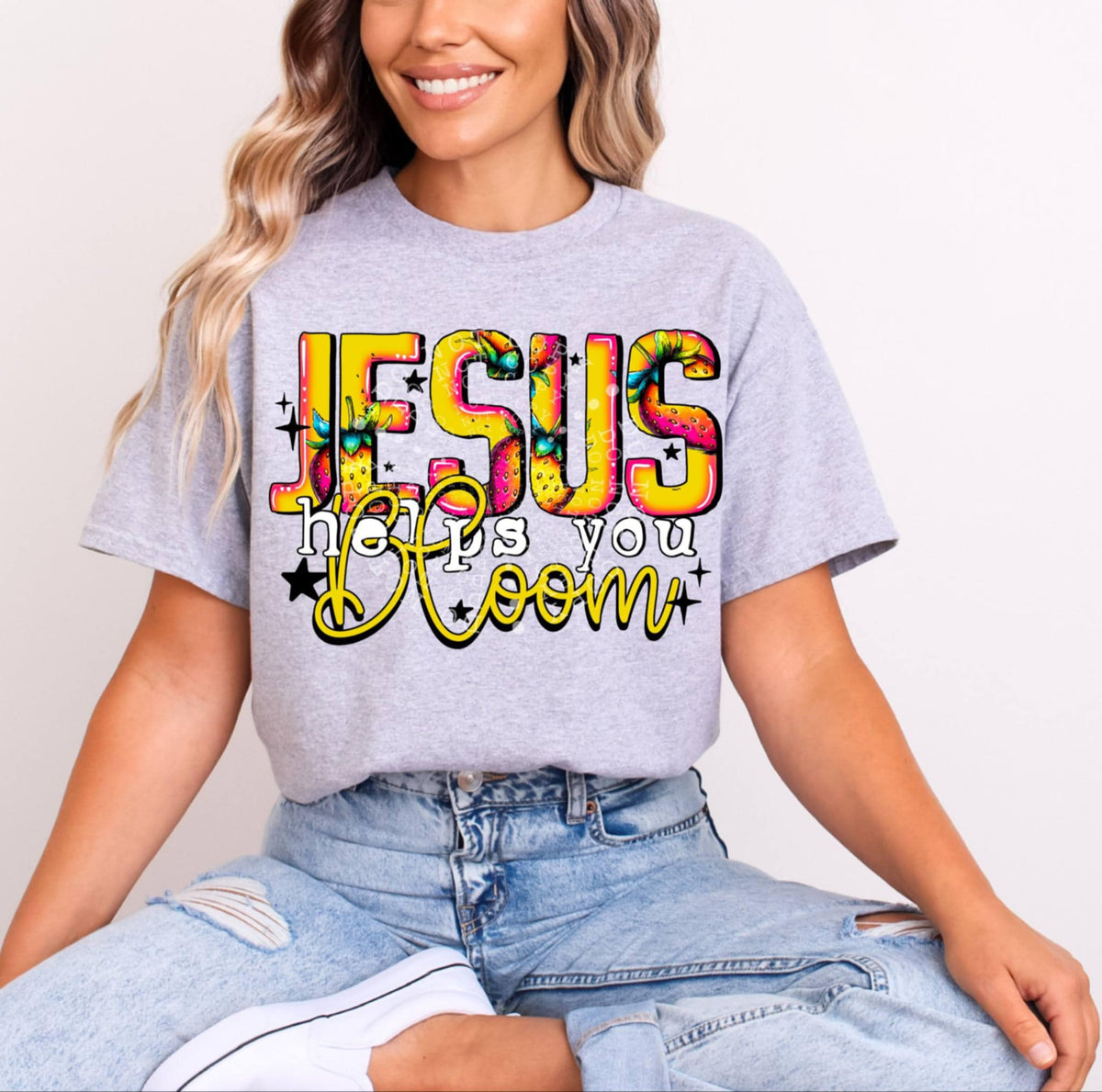 Jesus helps you bloom 99934 DTF transfer