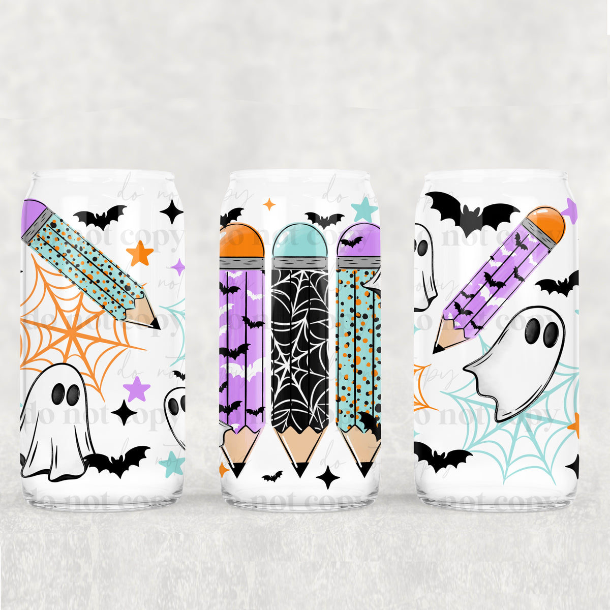 Spooky school pencils (CSC) UV DTF WRAP