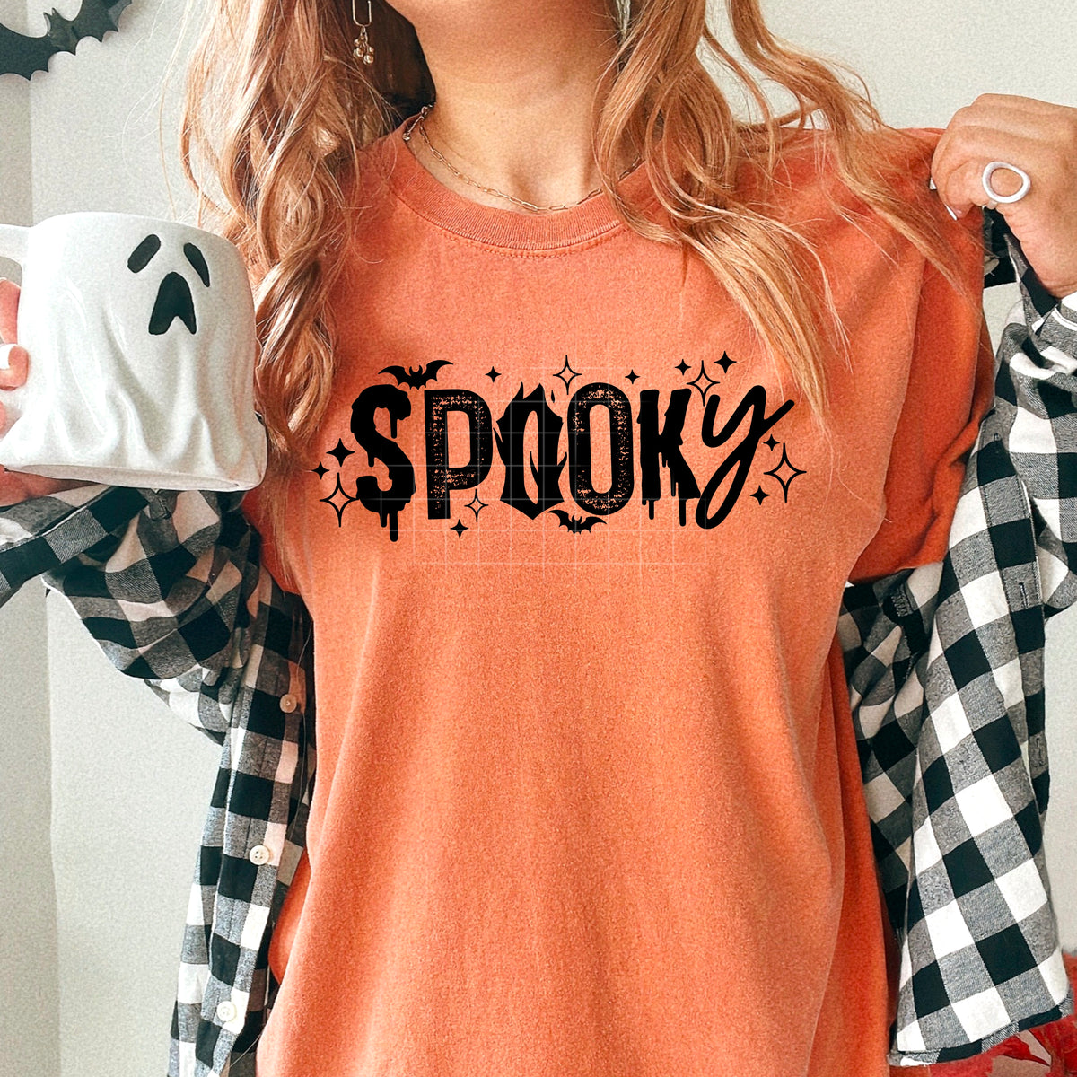 Spooky different fonts BLACK CSC DTF transfer