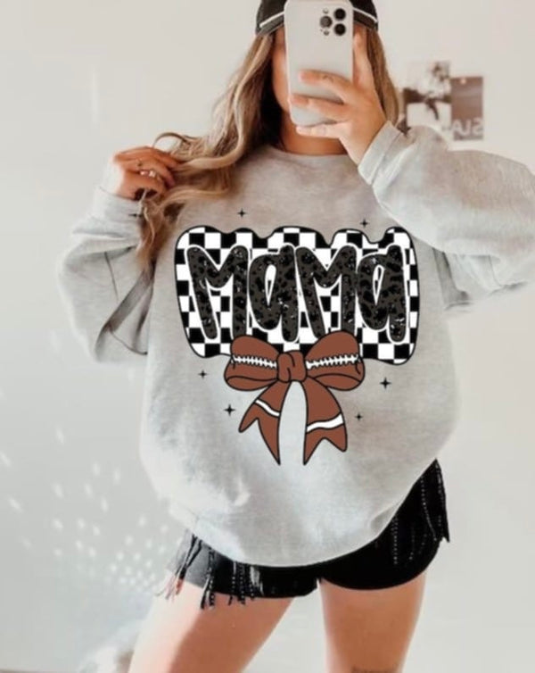 Mama football bow 87783 DTF transfer