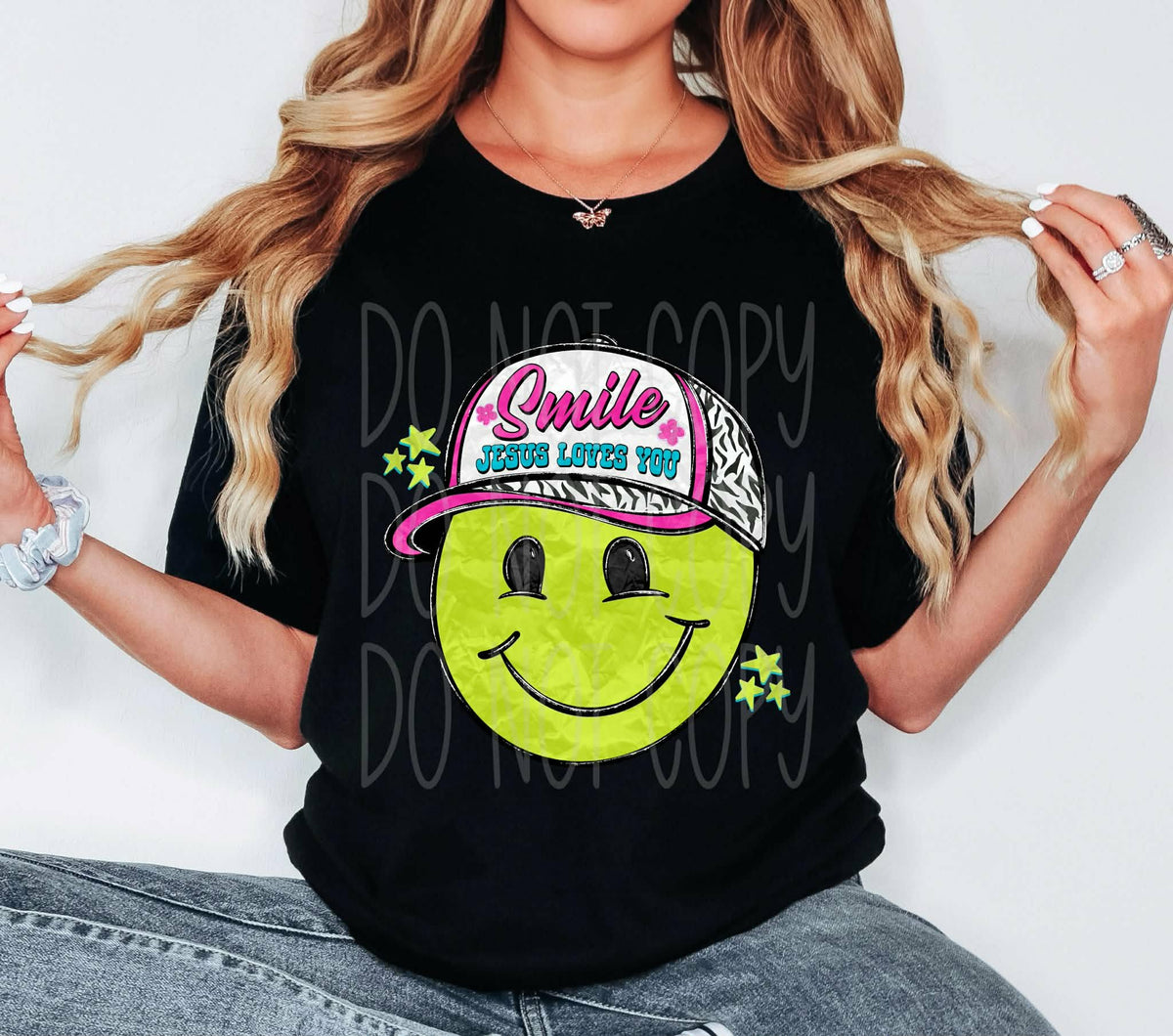 Smile Jesus Loves you (PHDC) DTF transfer