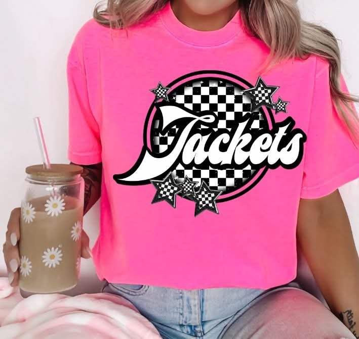 Jackets checkered circle (S&G) 82342 DTF transfer