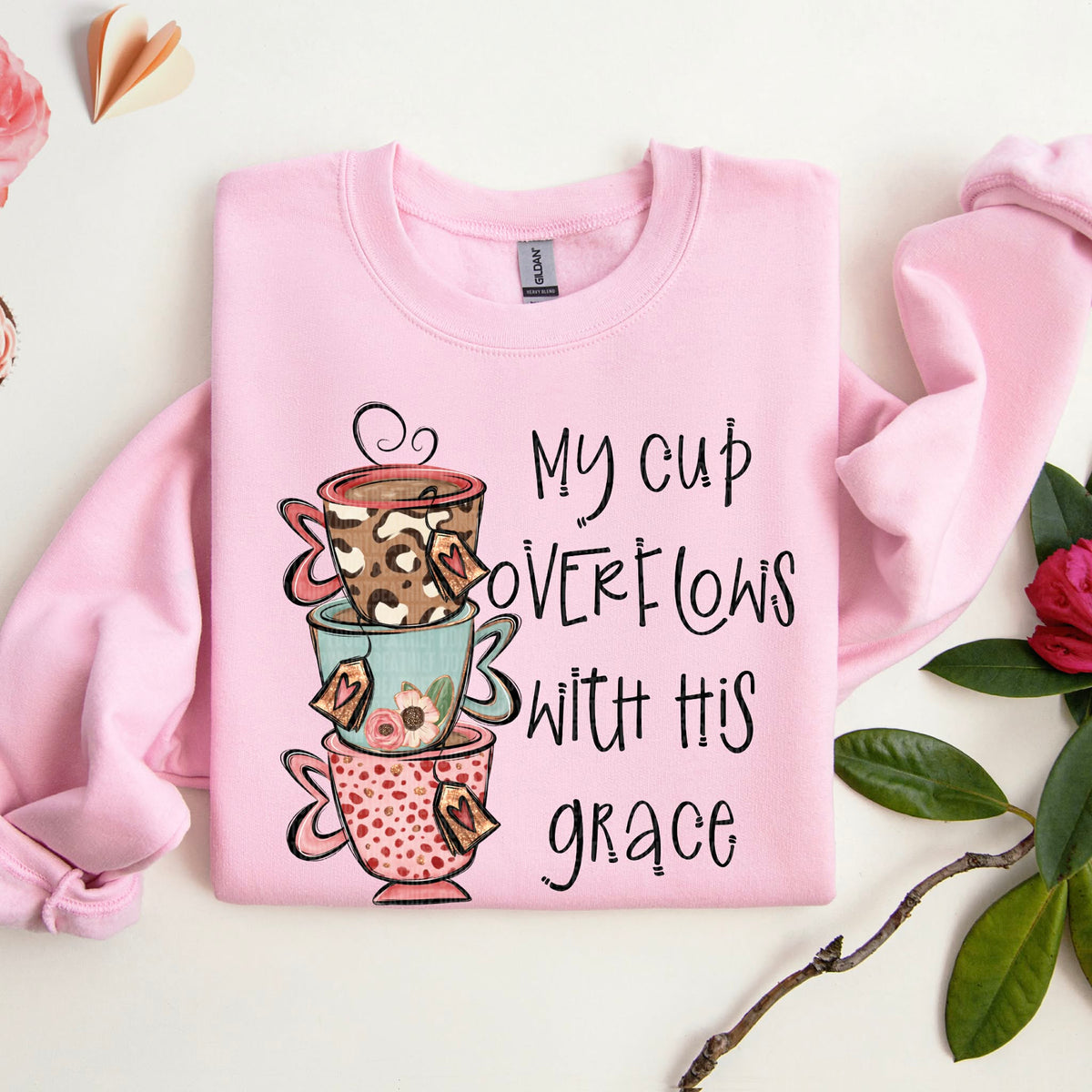 My cup overflows with his grace (SDD) DTF transfer