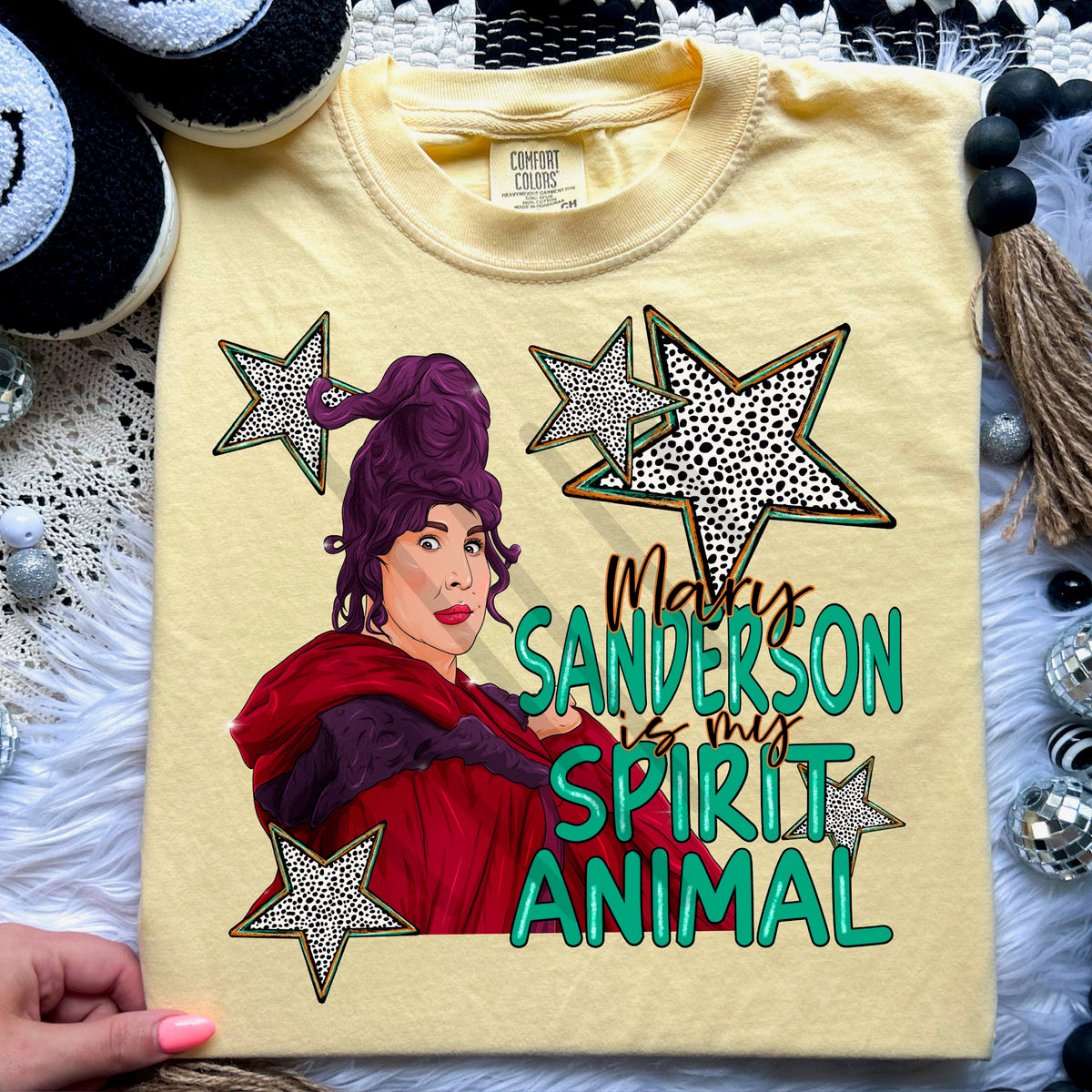 Witch purple hair spirit animal (sarcastic momma) 113736 DTF transfer