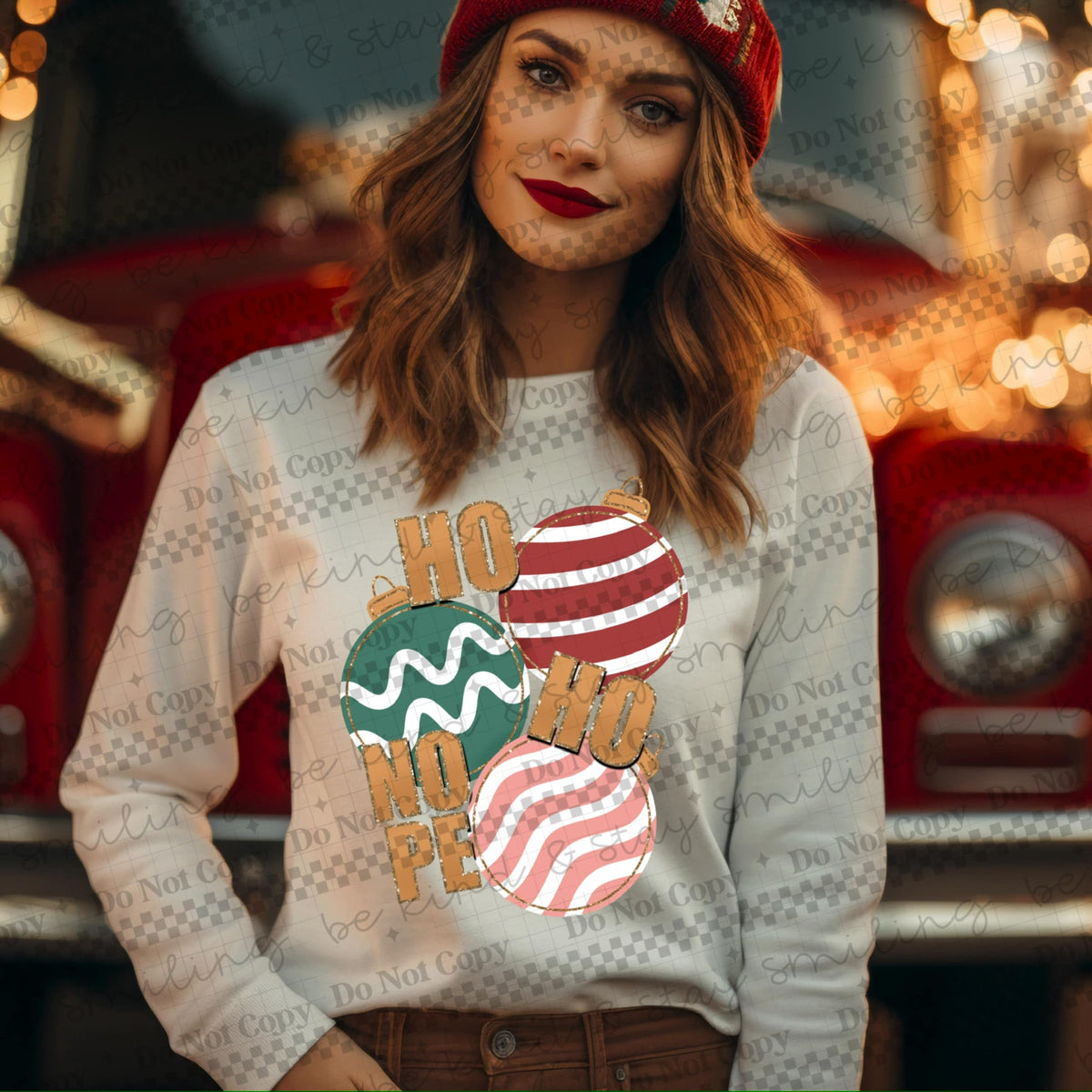 Ho Ho Ho ornaments (CMLD) 116738 DTF TRANSFER