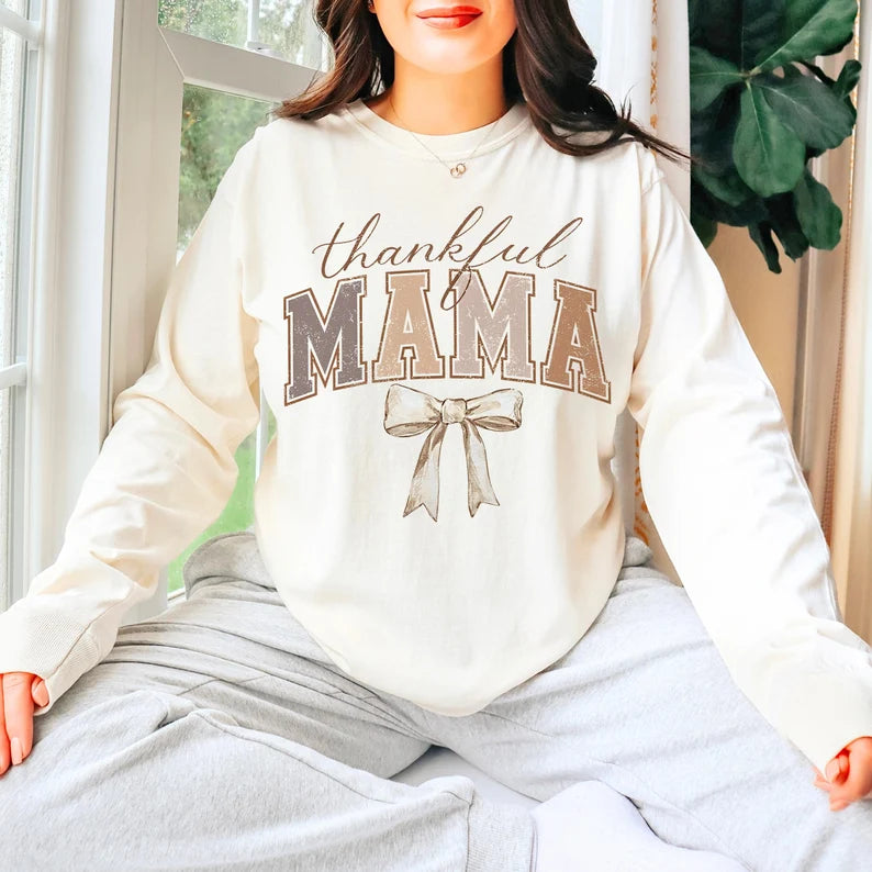 Thankful mama varsity 67640 DTF transfer