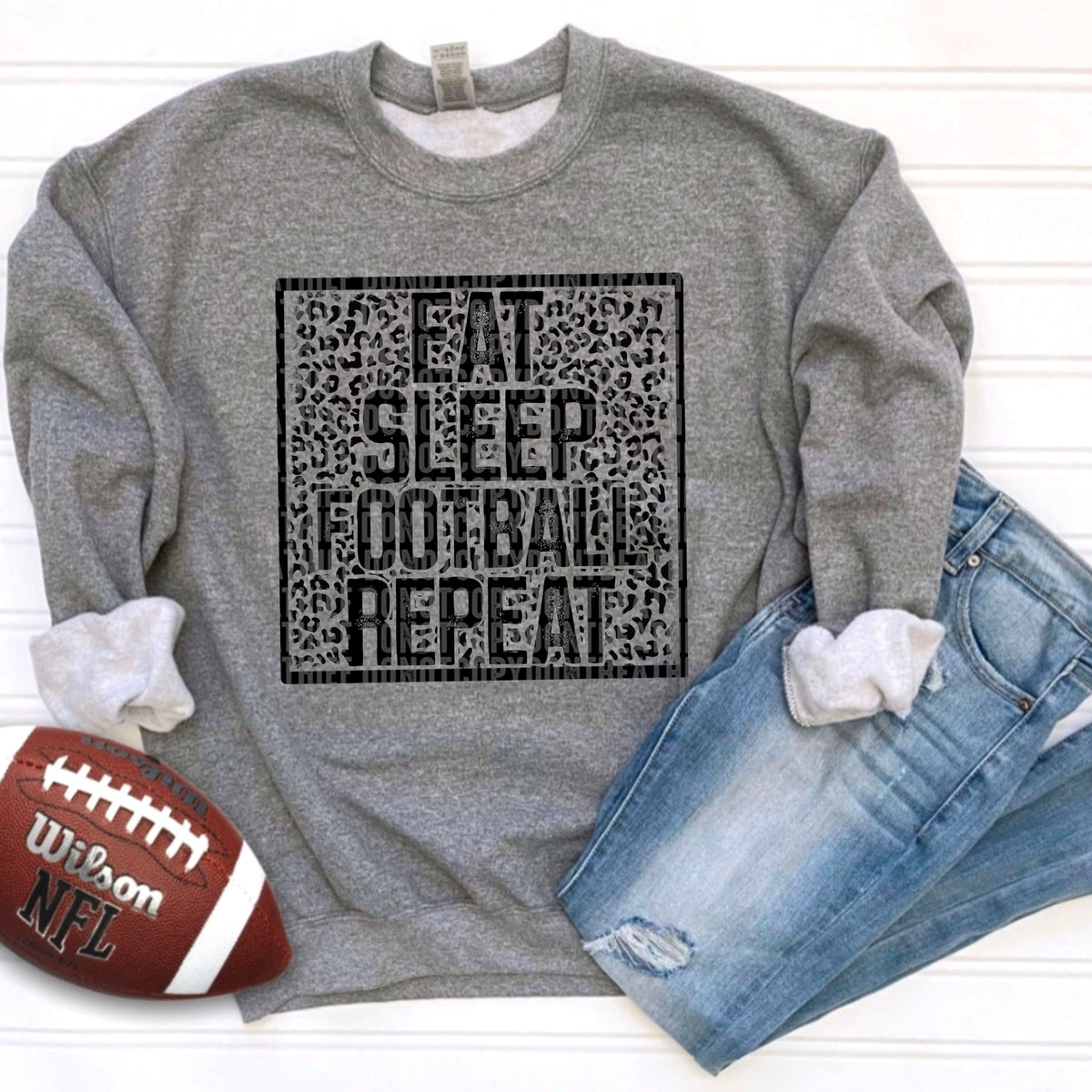 Eat sleep football repeat 103700 DTF transfer