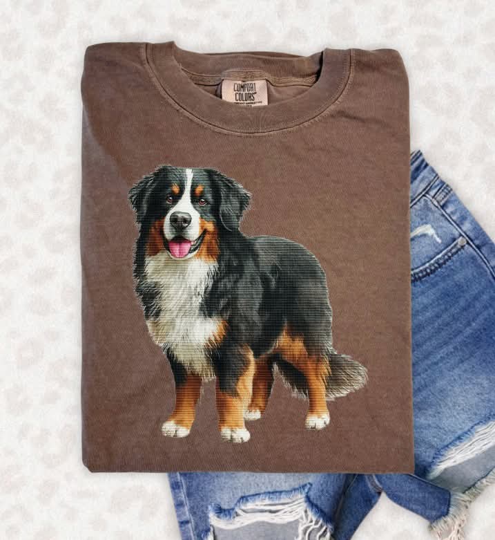 Needlepoint Bernese Mountain (s&g) DTF Transfer