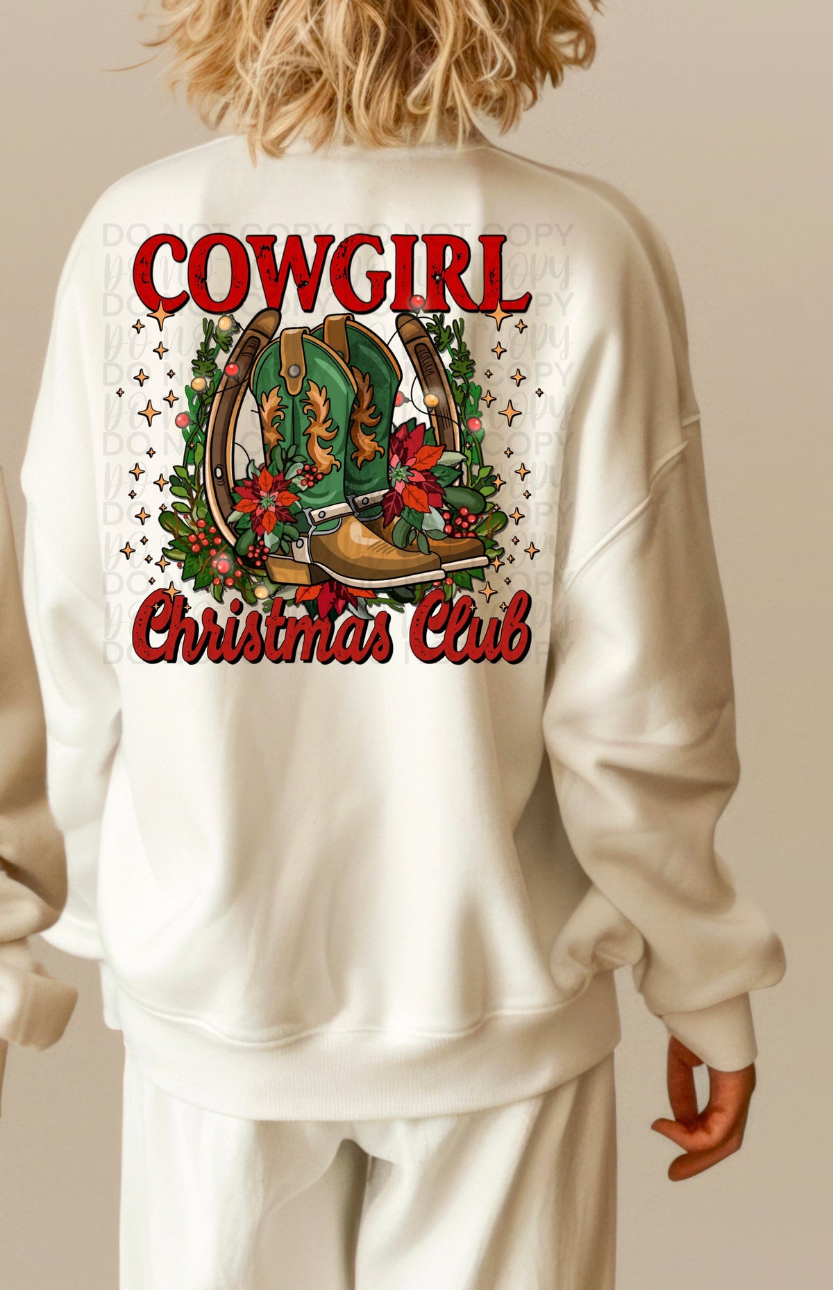 Cowgirl Christmas club (starlight) 67459 DTF transfer