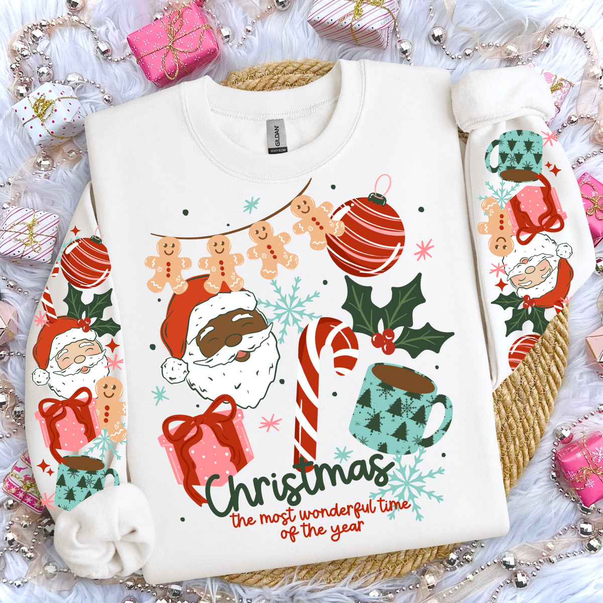 Christmas wonderful time of the year darker skin tone (front only) (csc) DTF Transfer