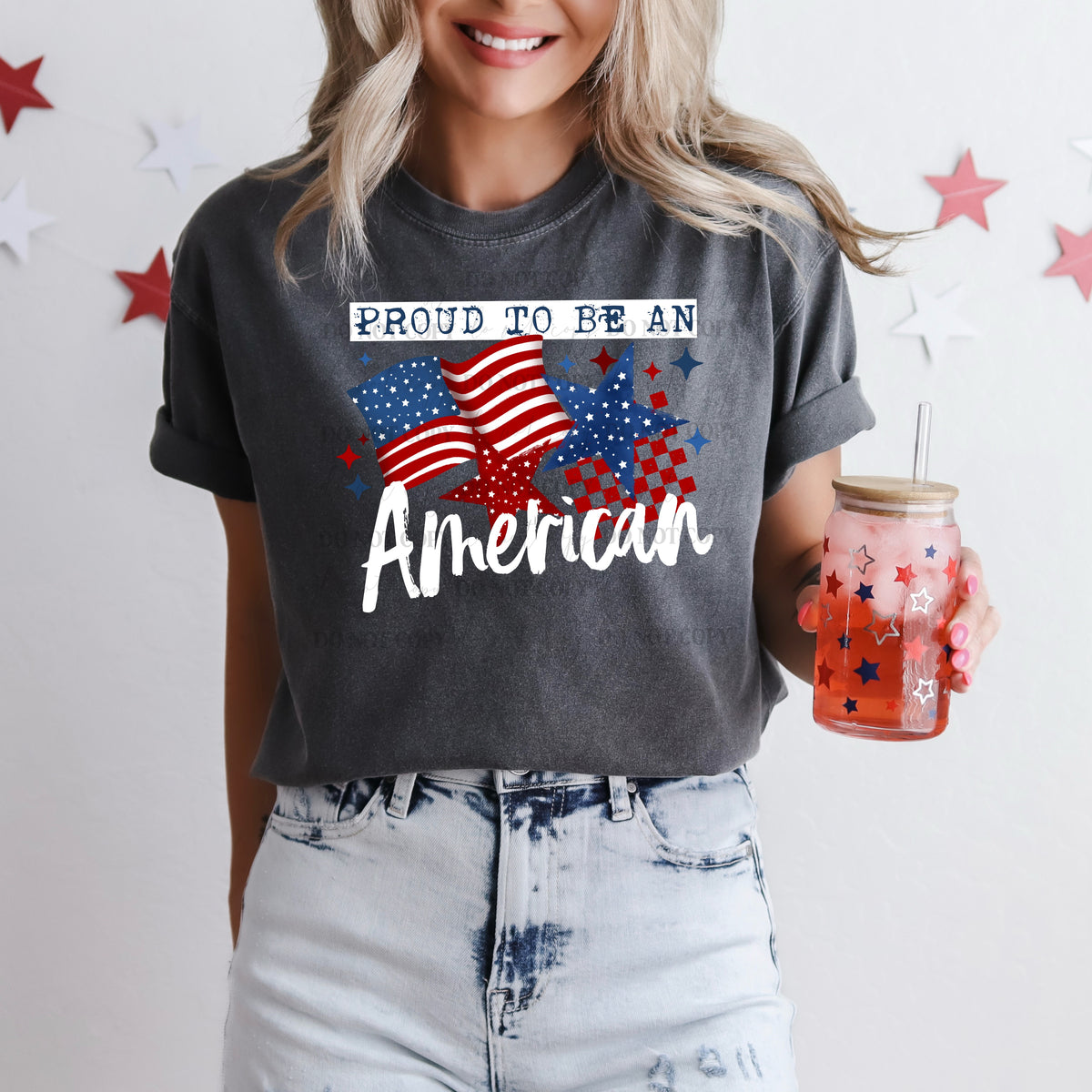 Proud to be an American flag (semi-exclusive) DTF Transfer