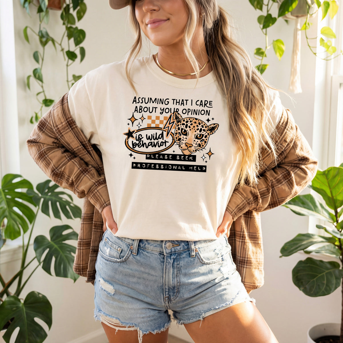 Assuming I care is wild behavior BLACK (CSC) DTF Transfer
