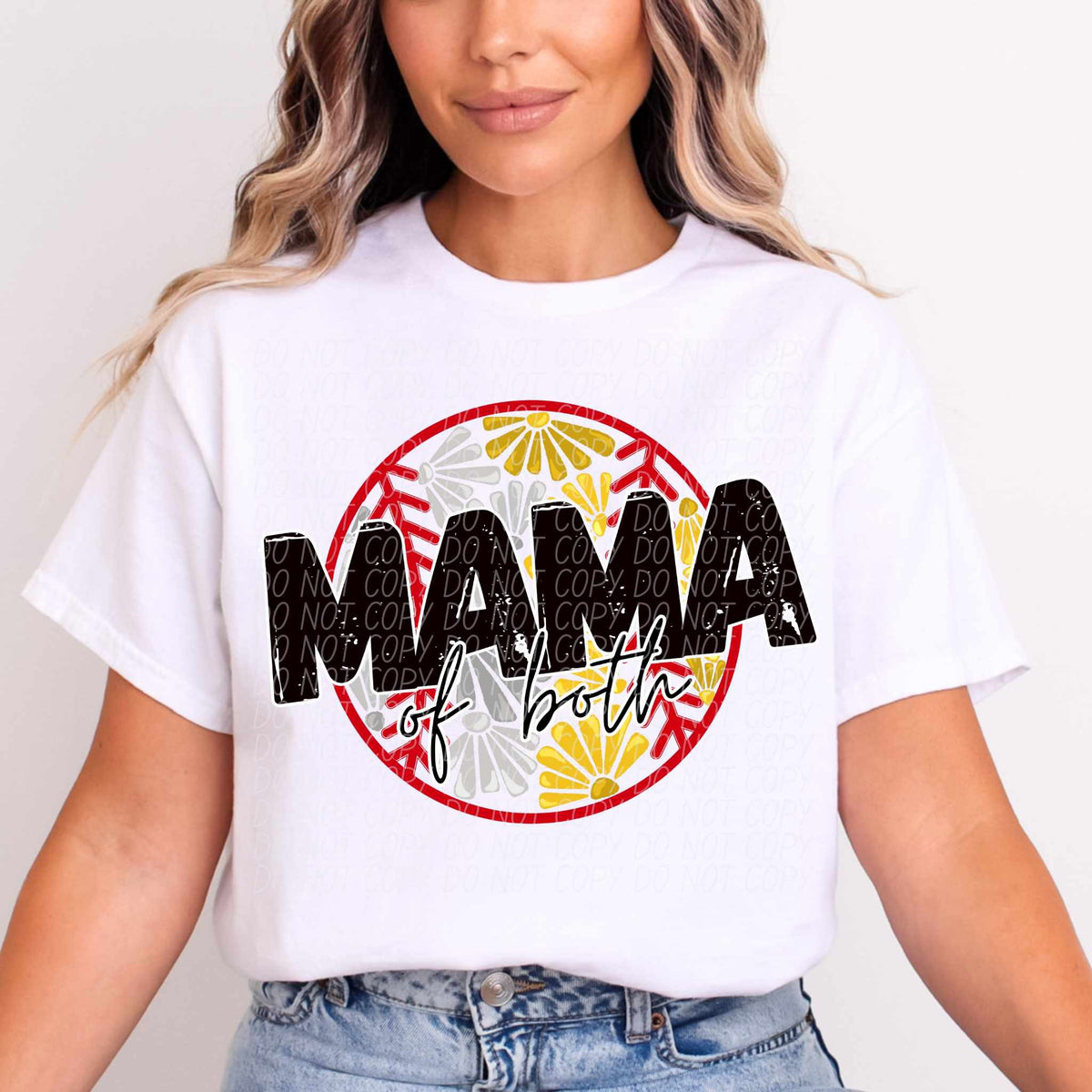 Mama of both floral ball (CITY) 84989 DTF transfer