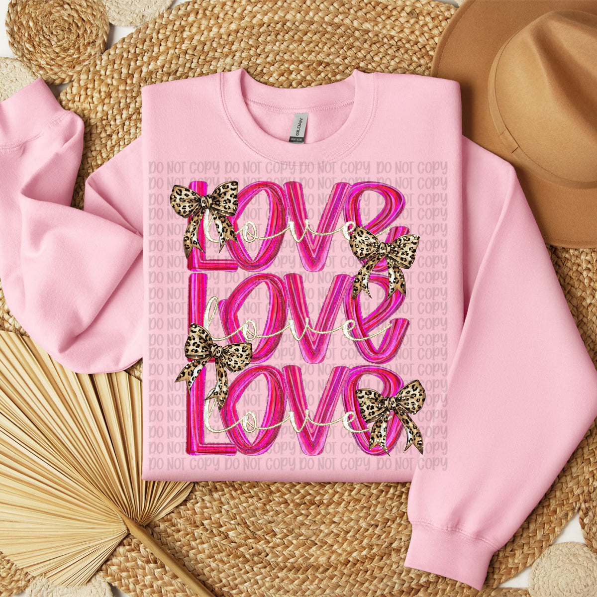 Love Stacked leopard bows (VP) DTF transfer
