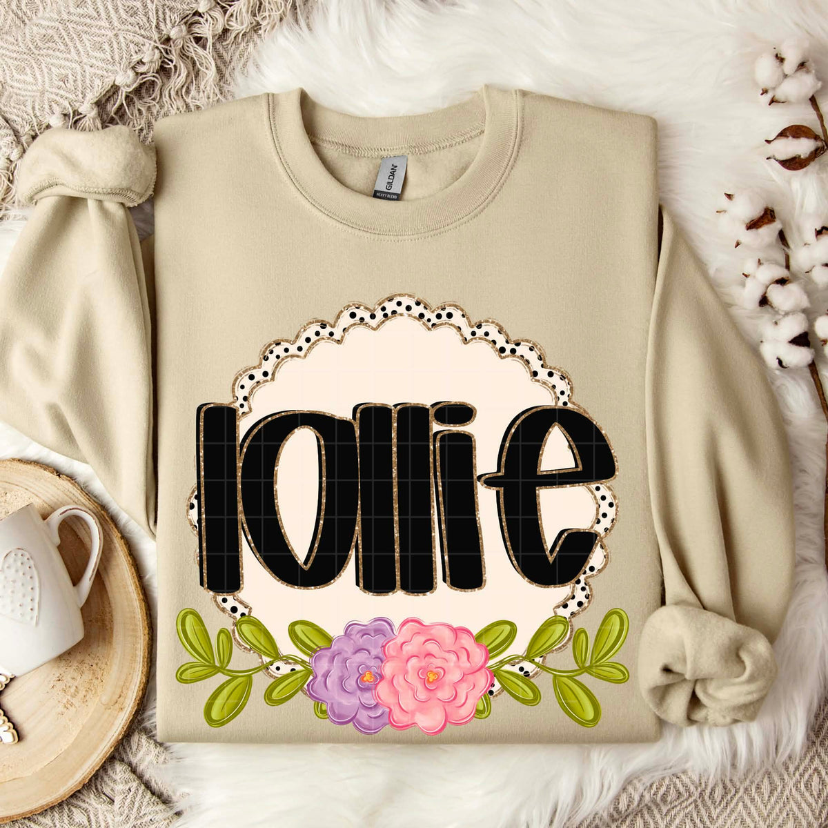 Lolli circle and flowers (SDD) DTF Transfer