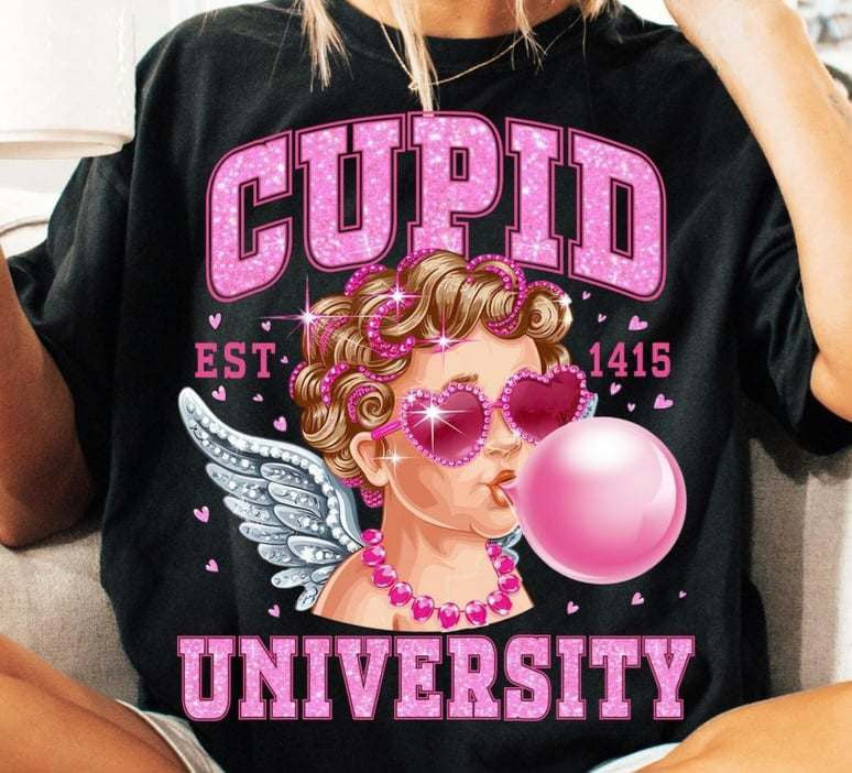 Cupid university est 1415 75889 DTF transfer