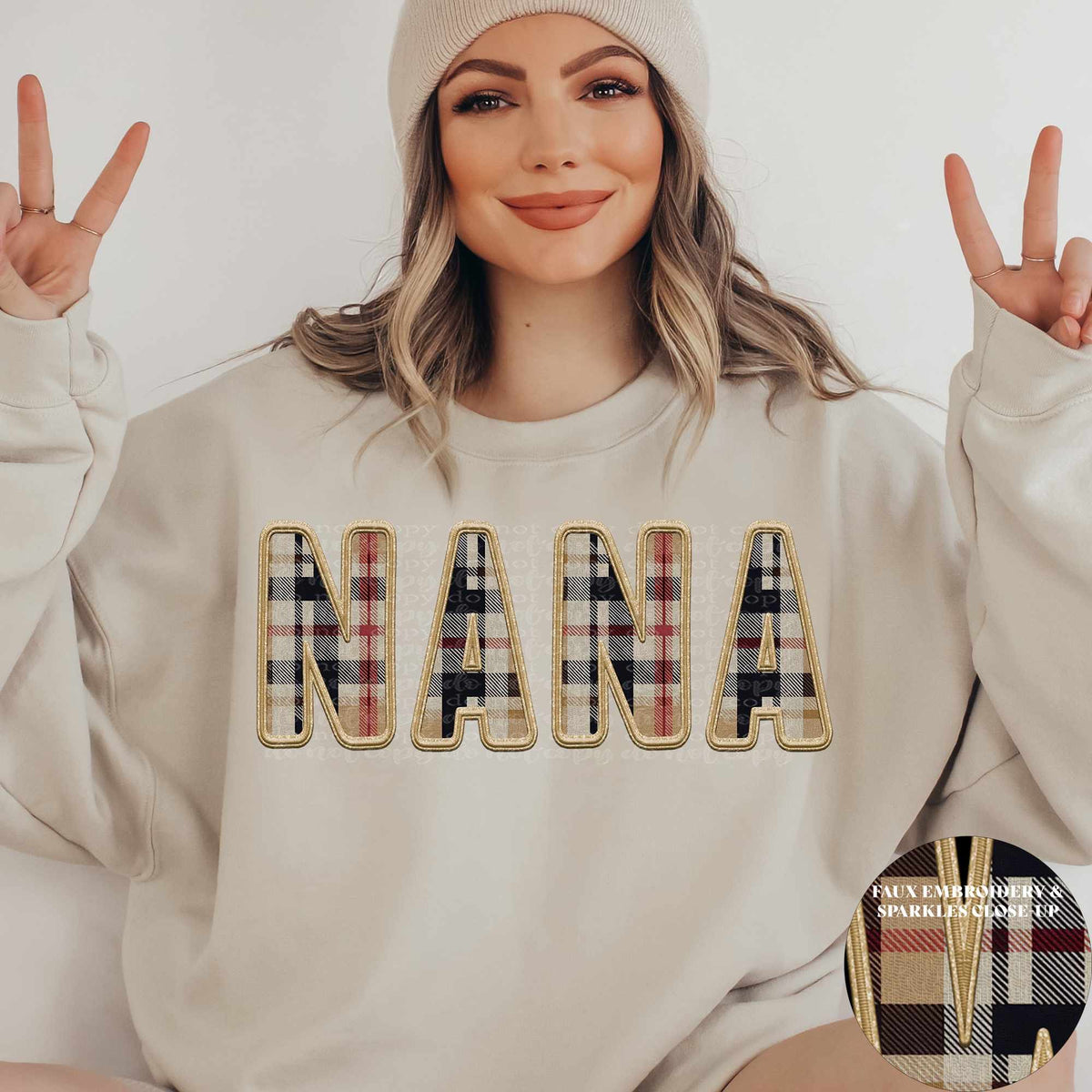 Nana Plaid TTD 49619 DTF TRANSFER