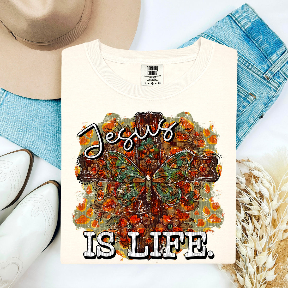 Jesus is life 103417 DTF transfer