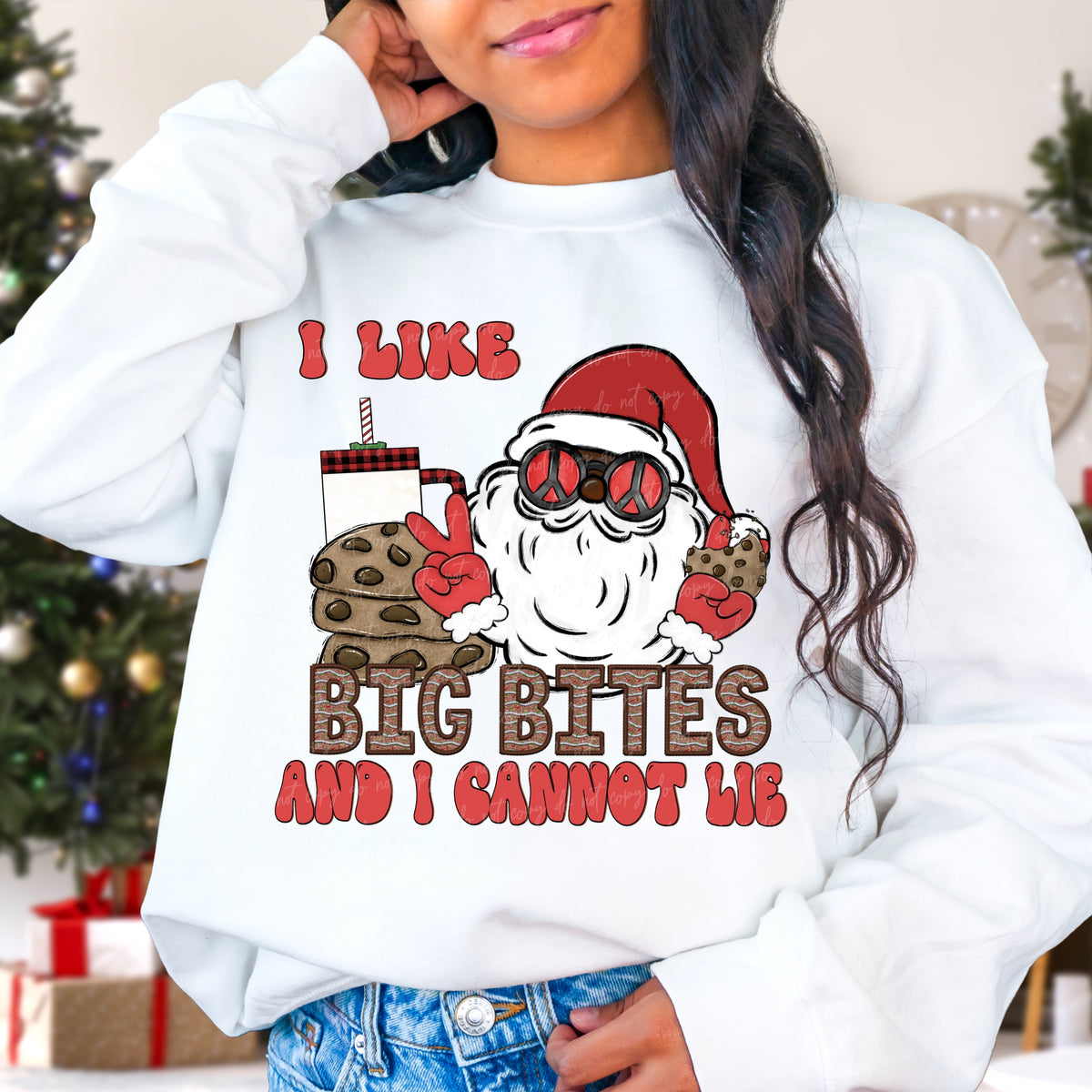 I like big bites and I cannot lie (Black Santa) 30242 DTF transfer