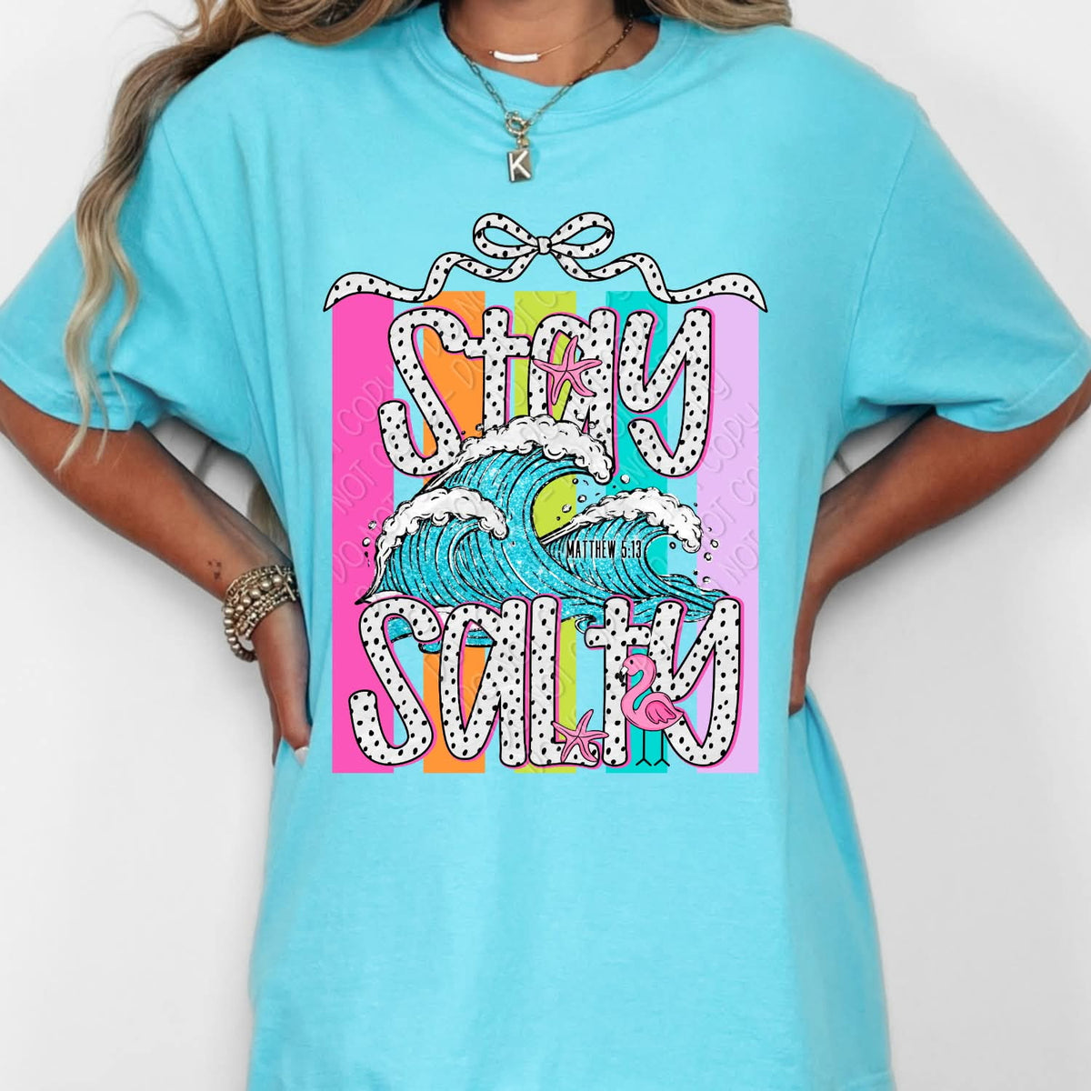 Stay salty colorful stripes Tuesday Deal DTF
