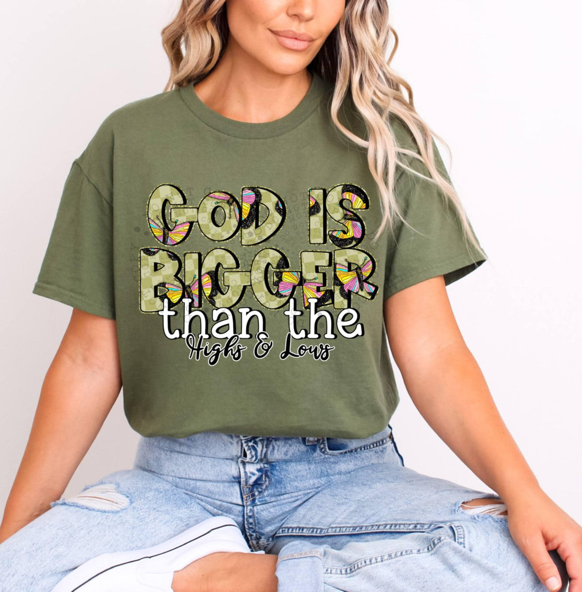 God is bigger than the highs & lows 99940 DTF transfer