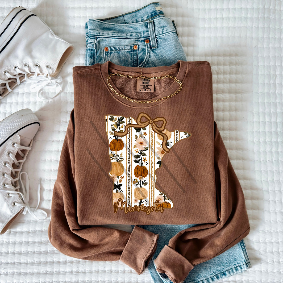 Minnesota fall pumpkin state (MZ) 113569 DTF Transfer