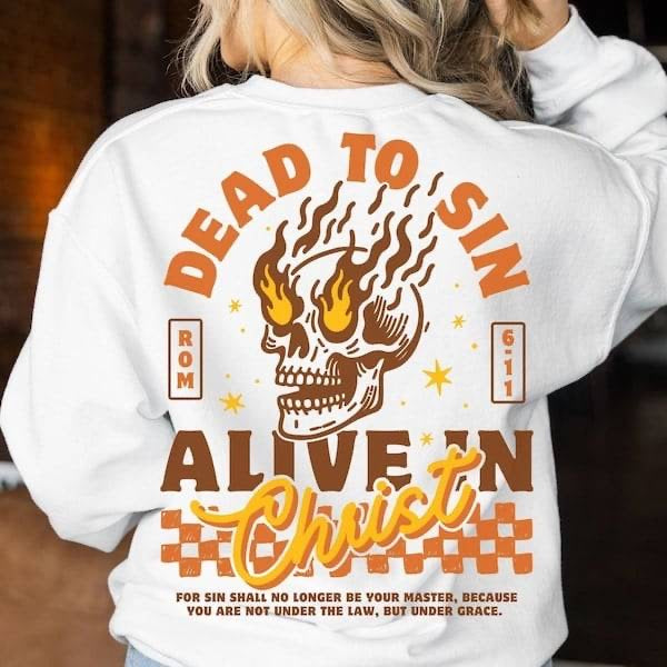 Dead to sin alive in Christ (KARTA) 62995 DTF transfer