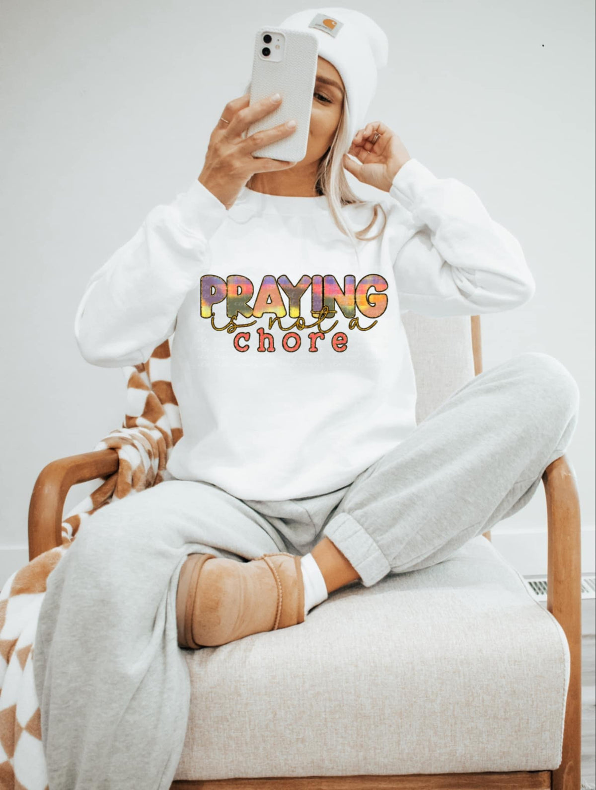 Praying is not a chore 90041 DTF transfer