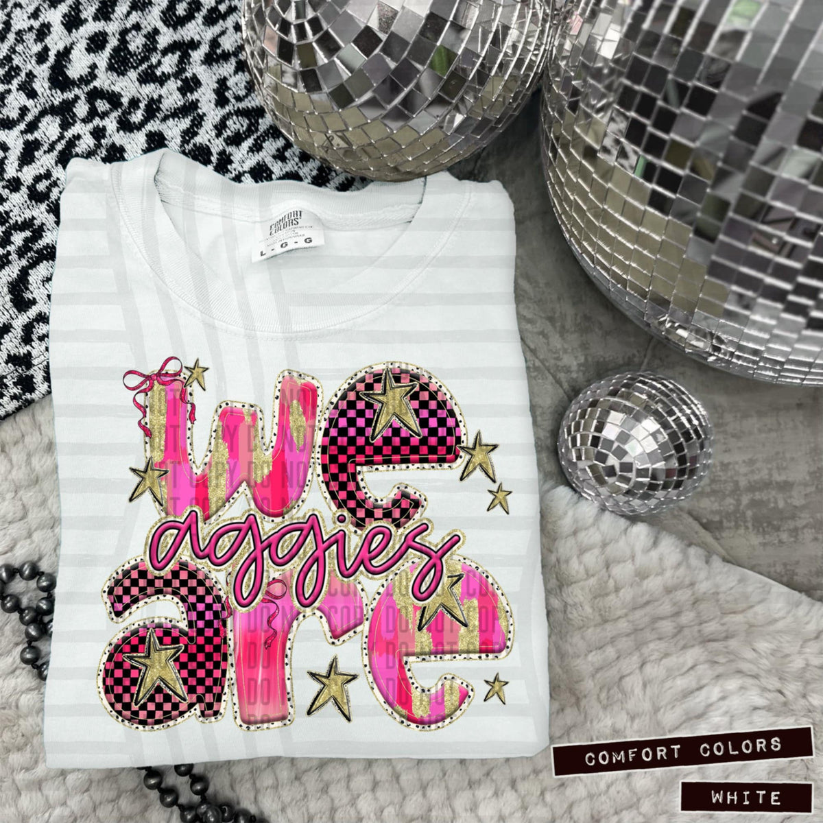 We are aggies pink (Caplinger) 100937 DTF transfer