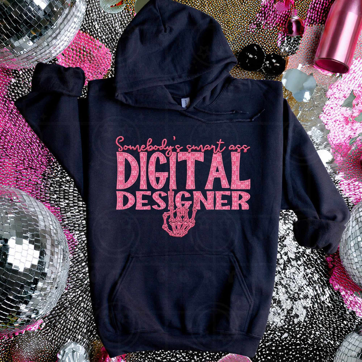 Somebody’s smart ass digital designers pink (HW) 75154 DTF transfer