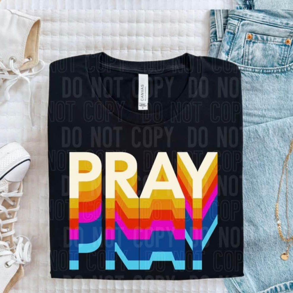 Pray Stacked SBB DTF transfer