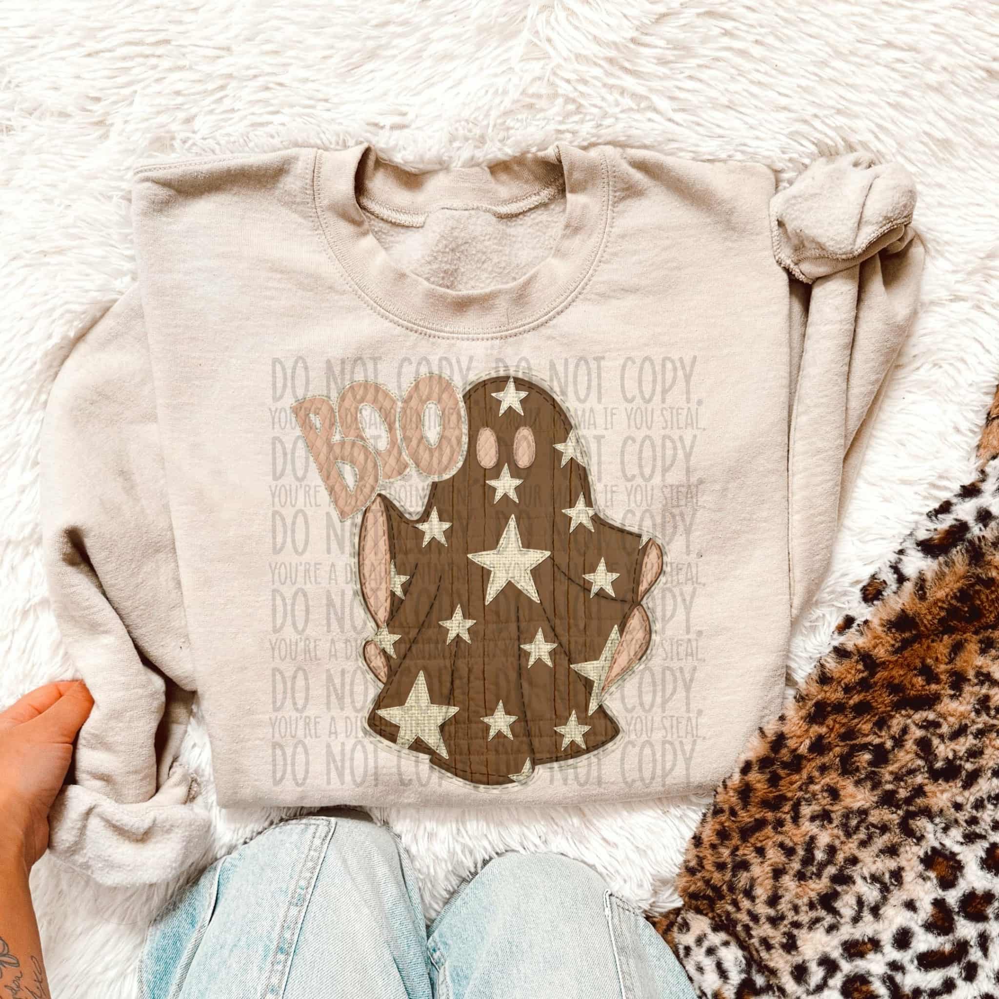 Boo star ghost (SWD) DTF transfer – Mud & Grace Transfers