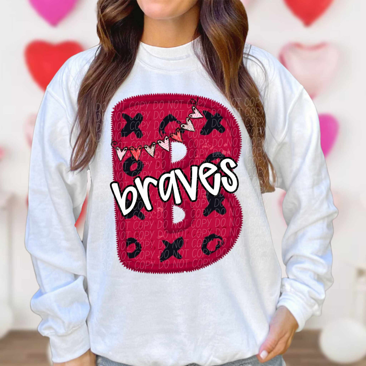 B braves valentine (CITY) 77957 DTF transfer