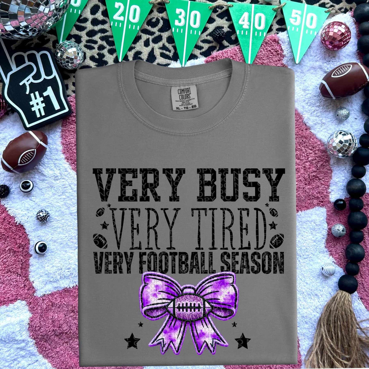 Very busy very tired very football season PURPLE (HW) 60064 DTF transfer