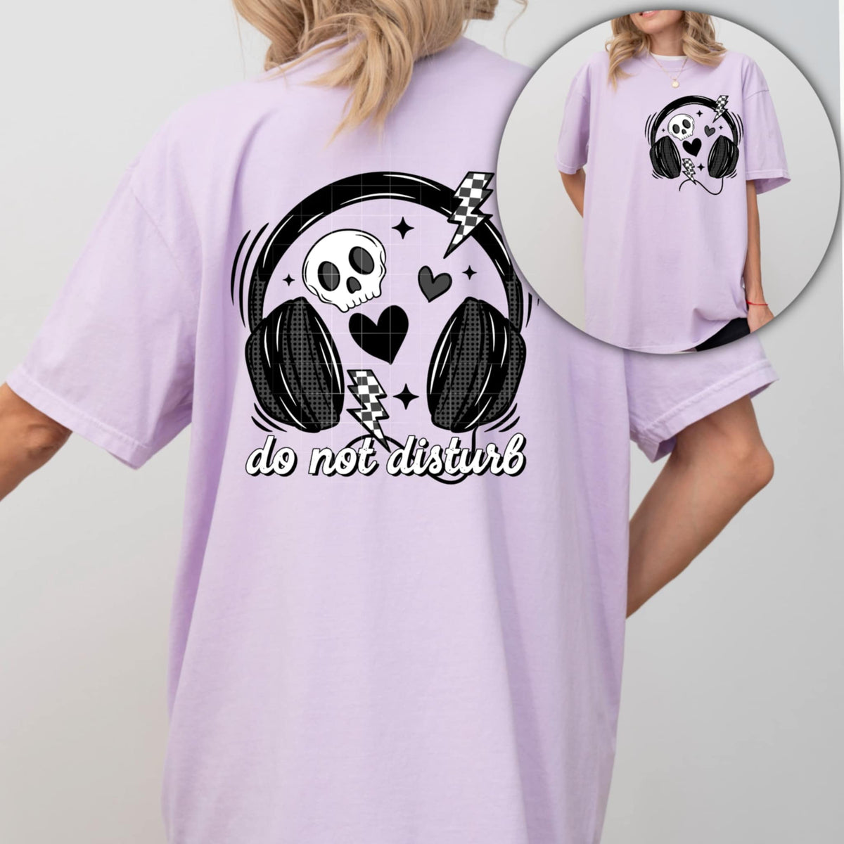 Do not disturb black outline BACK (CSC) 91013 DTF transfer