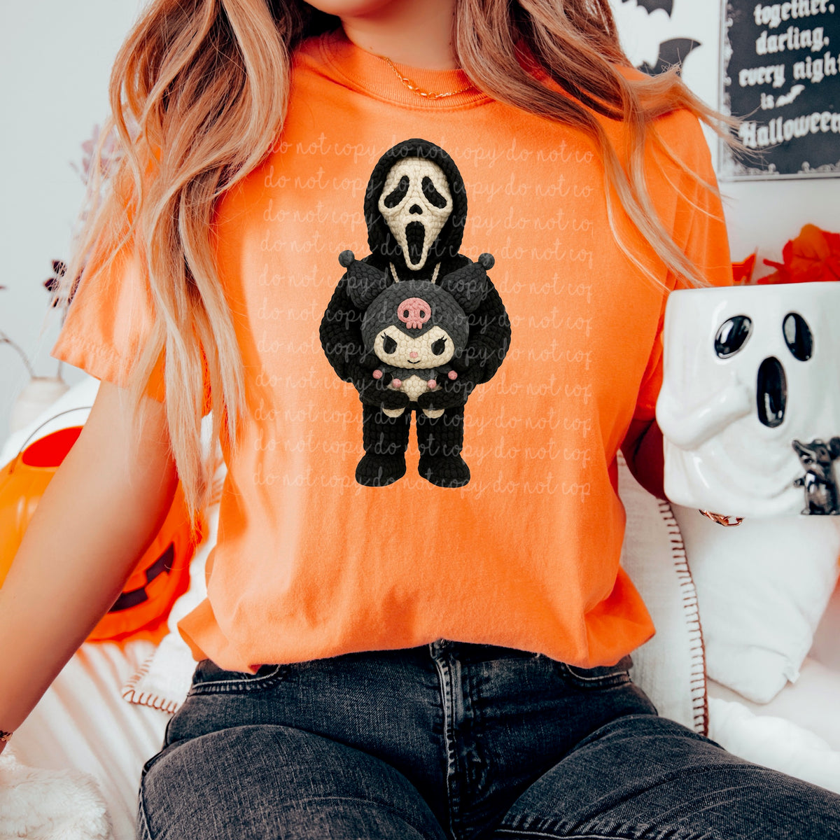 Ghost holding doll 115463 DTF transfer