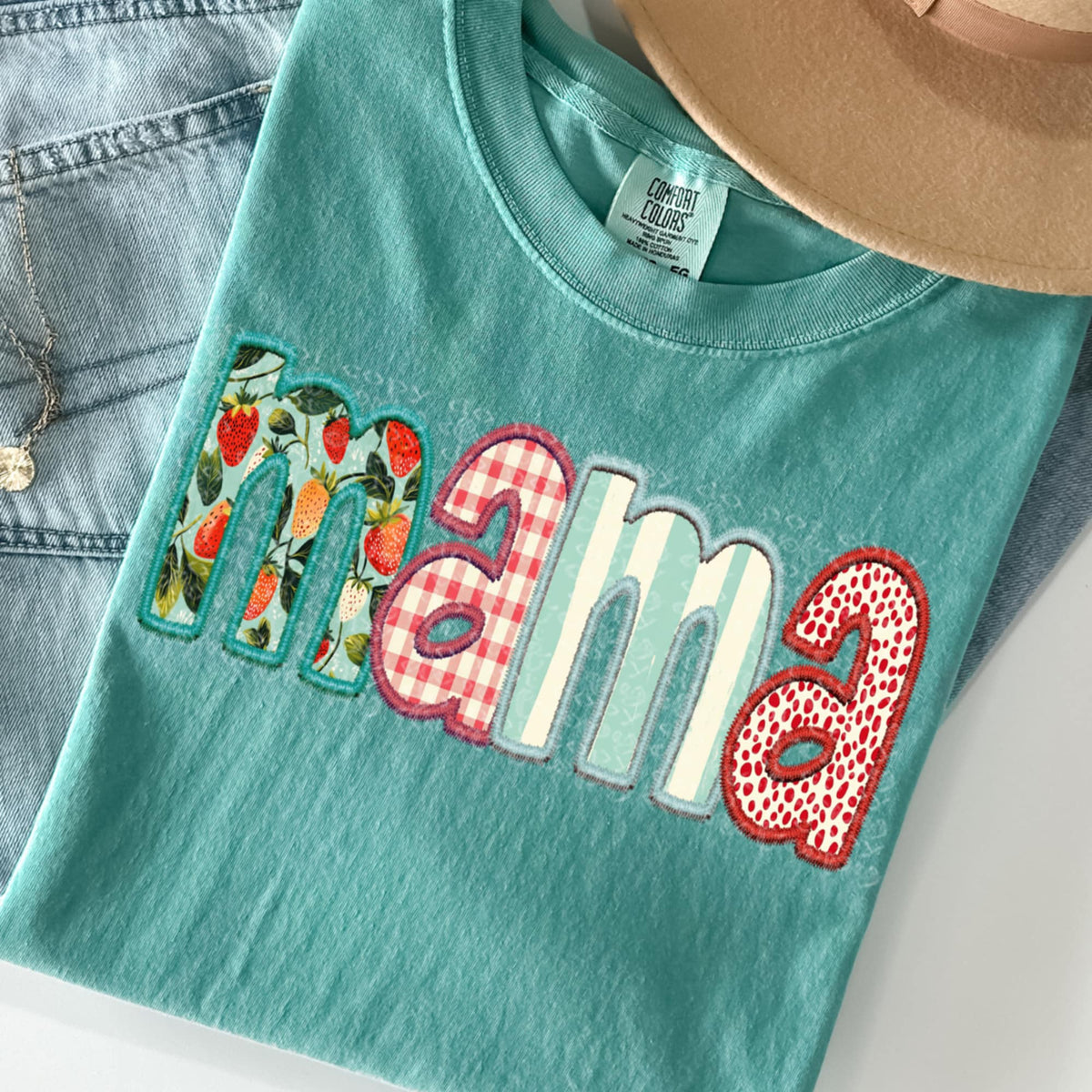 Mama strawberry patterns 95822 DTF transfer