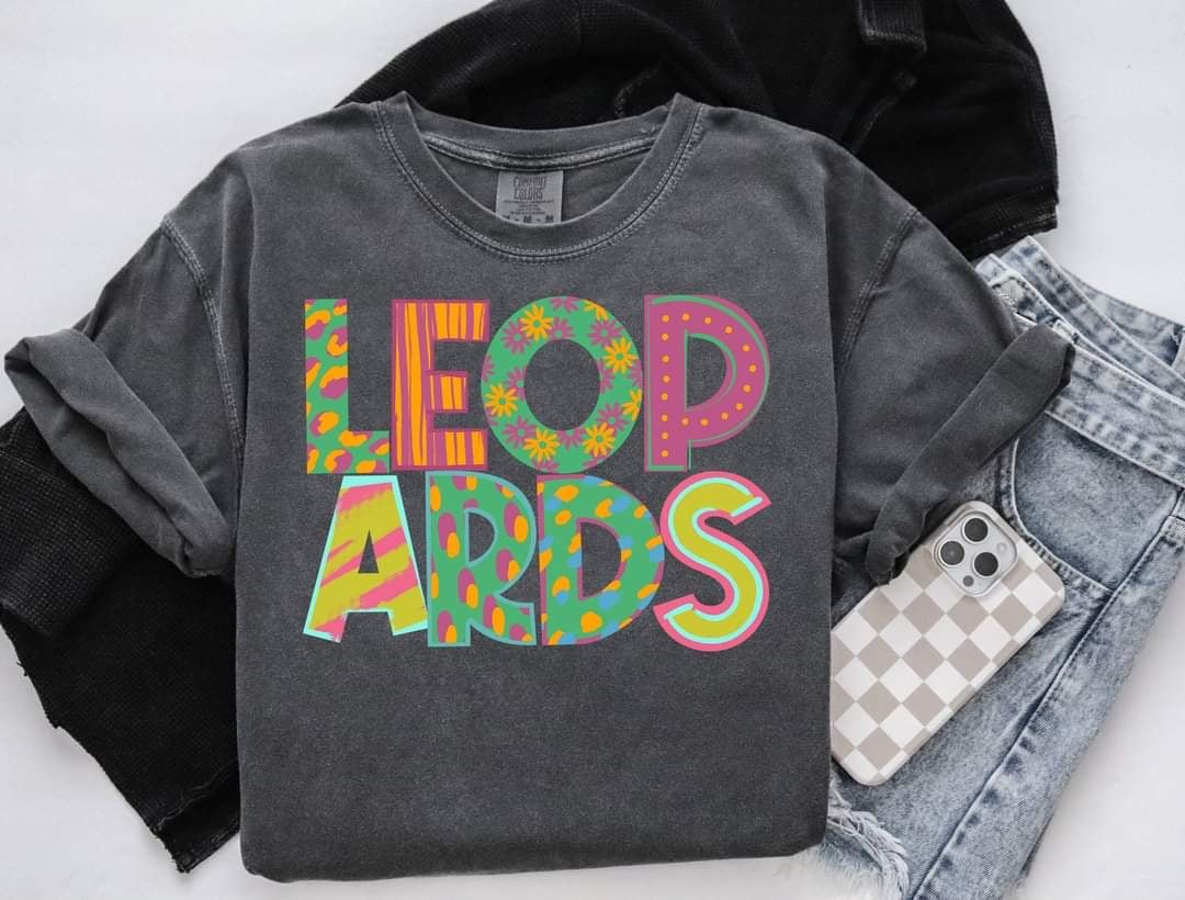 Leopards patterned font (S&G) 60347 DTF transfer