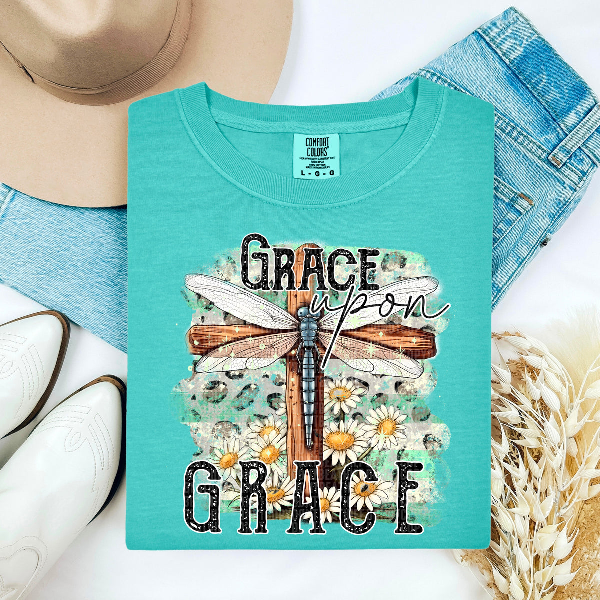 Grace upon Grace dragonfly 103426 DTF transfer