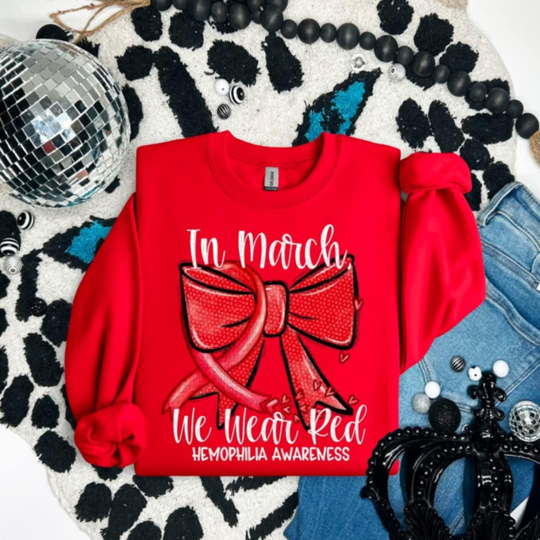 In march we wear red white font (SDD) 87056 DTF transfer