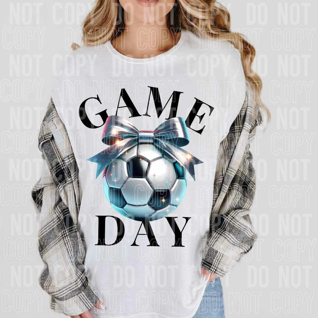 Game day soccer holographic bow (SBB) 58720 DTF transfer