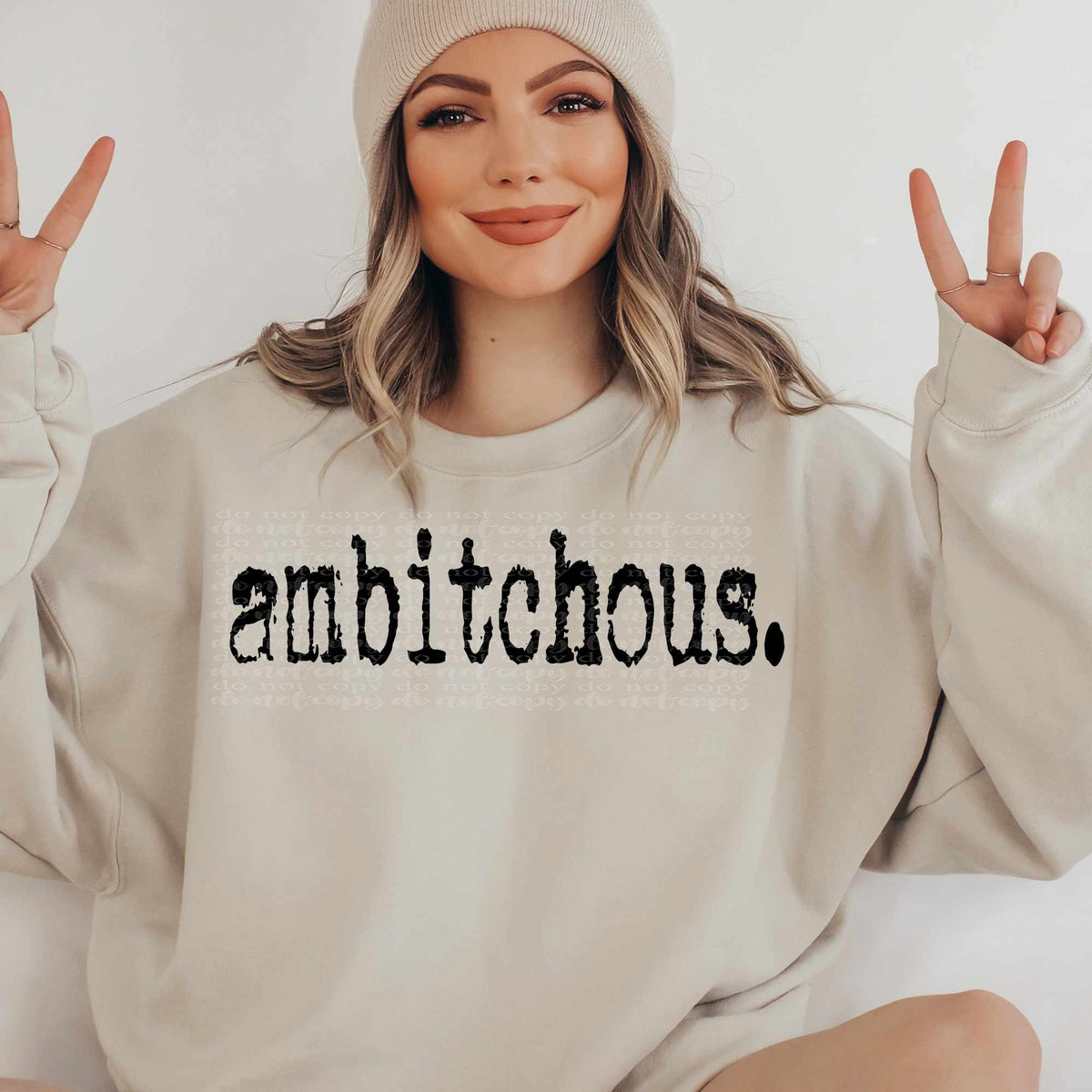 Ambitchous. black font (TDD) 65585 DTF transfer